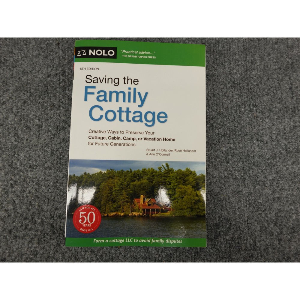 Nolo Saving the Family Cottage Book Adult OS White‎ Excellent 6th Edition Law